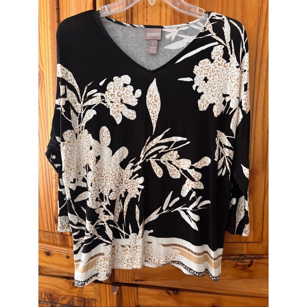 Chico’s Banded Hem Vneck Top